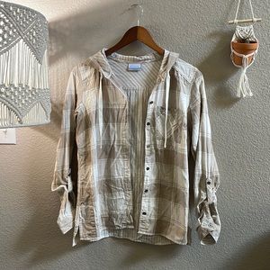 Columbia hooded button up